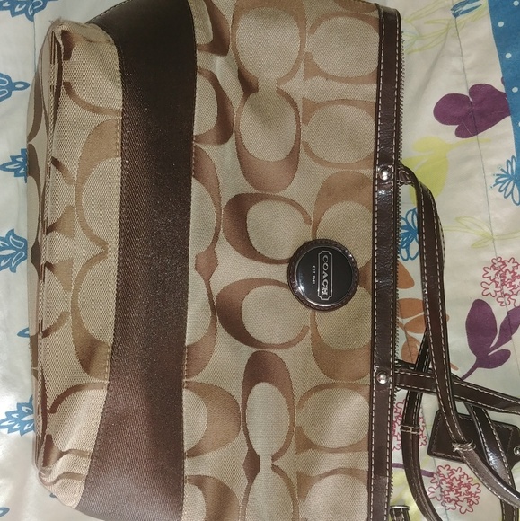 Coach Handbags - Brown canvas Coach purse